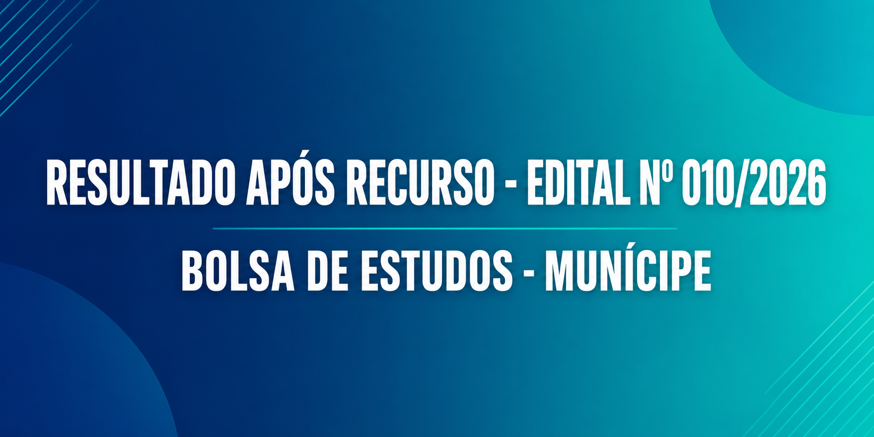 Resultado Final - Bolsa de Estudos Municipe